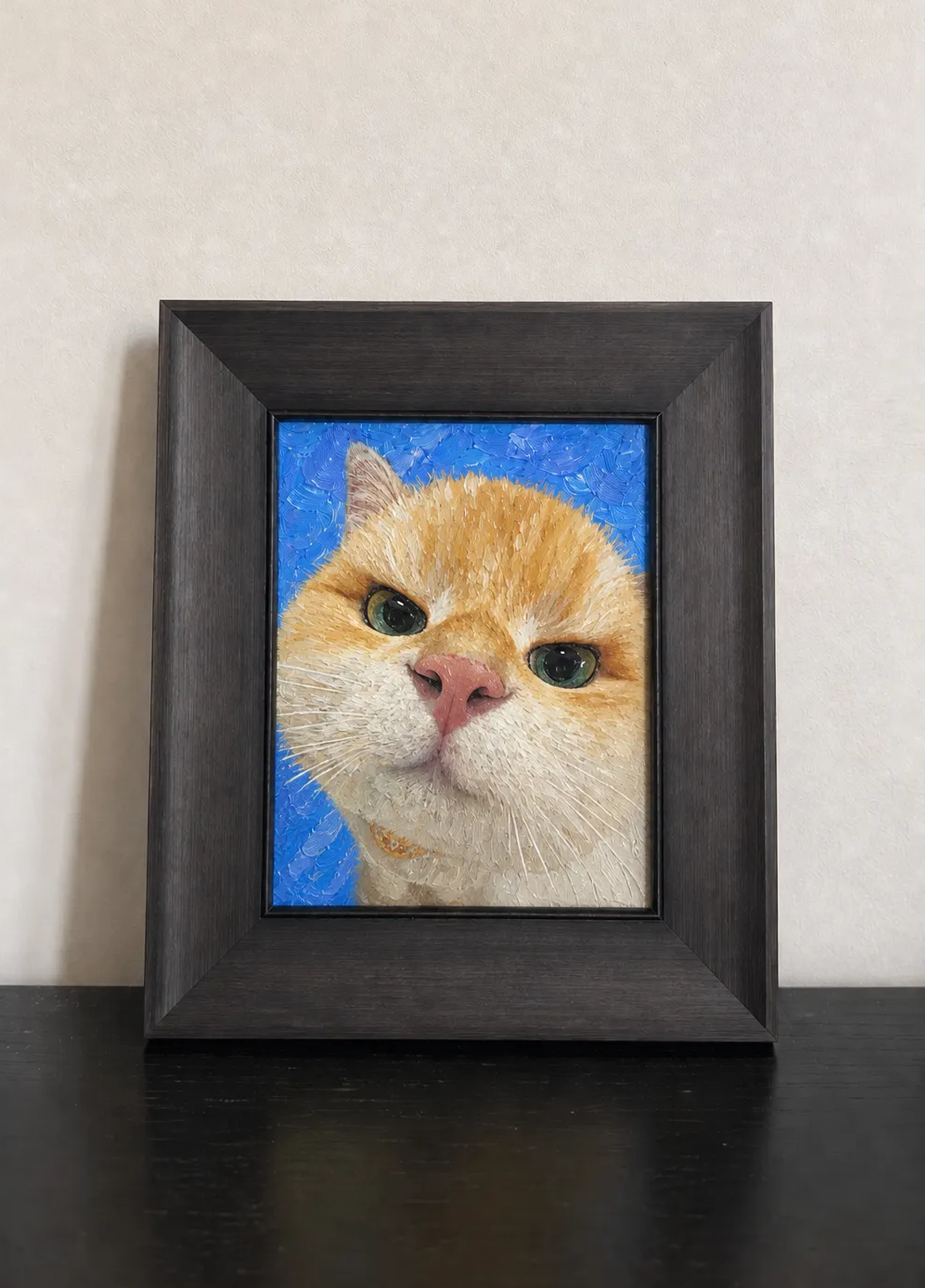 Custom hand-painted oil pet portrait artwork